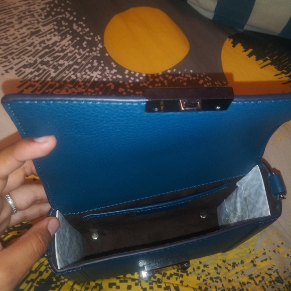 Blue Michael Kors mini suitcase crossbody - Picture 6 of 8